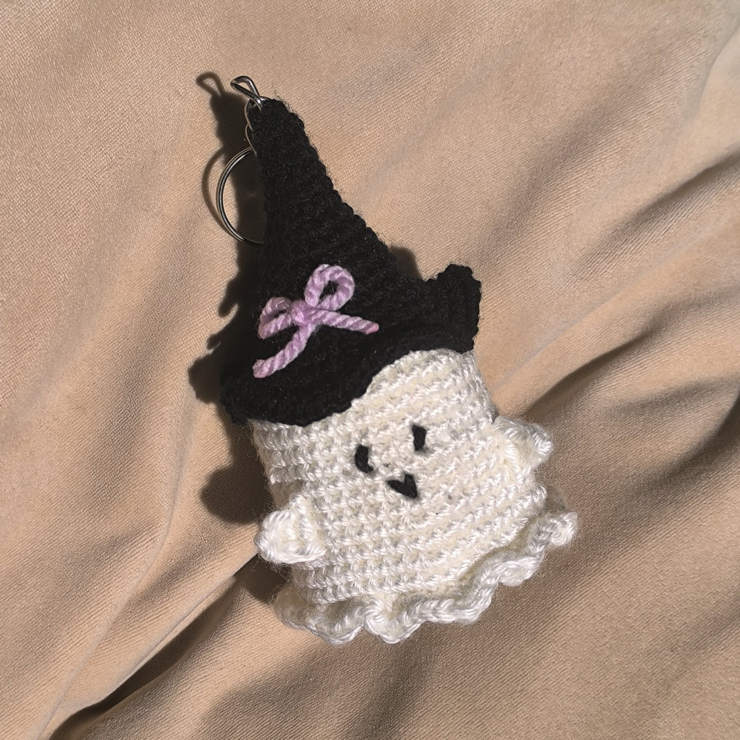 Crochet Pookie Ghost Keychain