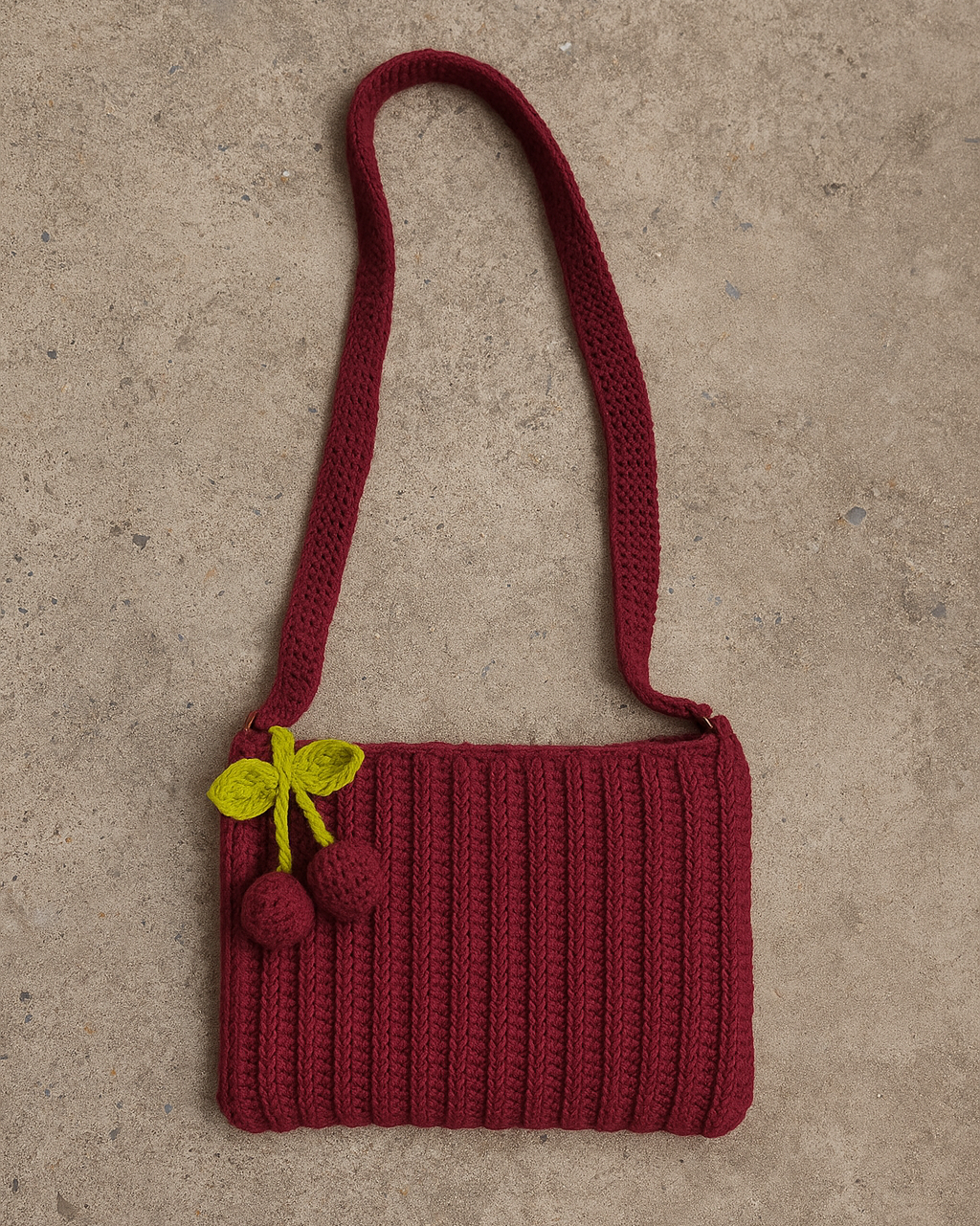 Crochet Cherry Bag