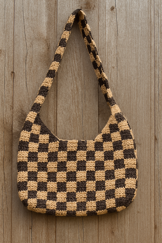 Crochet Checkered Bag